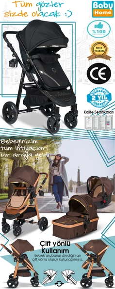 Dört Dörtlük Takım 8 In 1 Baby Home 940 Travel Sistem Bebek Arabası 370 Sallanır Ana Kucağı - 5