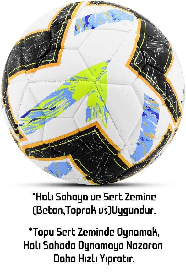 Telvesse Orijinal Futbol Topu Lightning Sert Zemin Halı Saha Futbol Topu Hibrit No:5 - 3