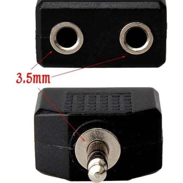 Digielektro 3.5mm Aux Jak Çoklayıcı 2 x 3.5mm Stereo Dönüştürücü - 4