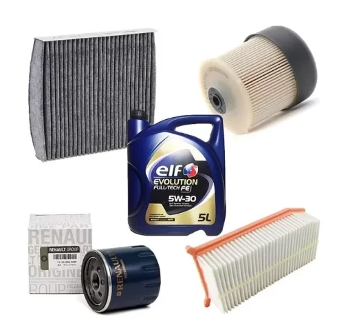 Mais Renault Clio 4 4plus Karbon Filtre Bakım Seti 1.5 Dci E.l.f Yağlı 2012-SONRASI KİT222