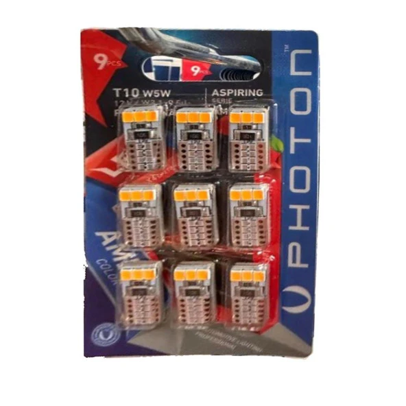 Photon T10 W5W 12V AMBER ASPIRING SERIE (9LU BLİSTER) PH7010 NA B9 ürün görseli 1