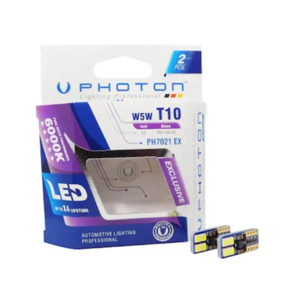 Photon T10 W5W 12V EXCLUSIVE CANBUS LED (2'Lİ BLİSTER) PH7021 EX B2
