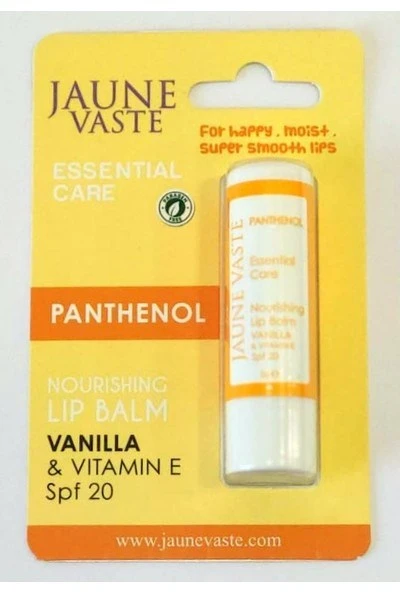 Jaune Vaste Essential Care SPF20+ Panthenol Vanilla & E Vitamini Lip Stick 5 gr