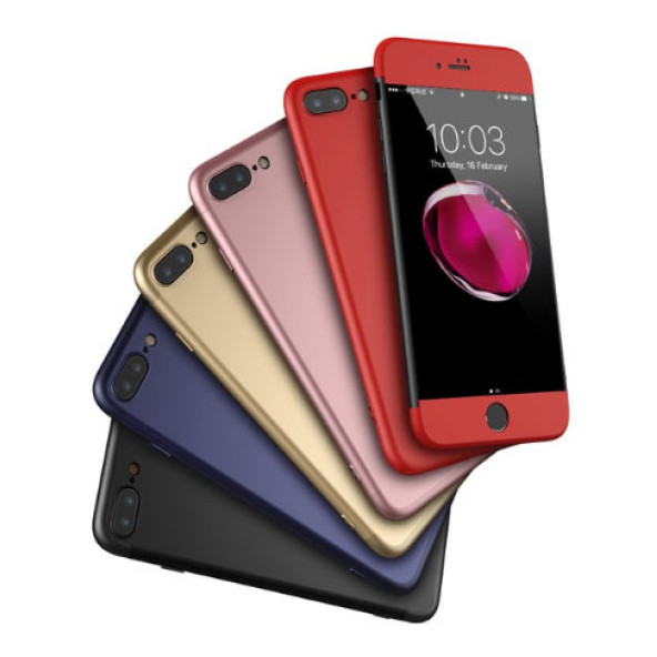 Apple iPhone 7/8 Uyumlu 360 Derece Sert Kılıf Ön Arka Komple Koruma