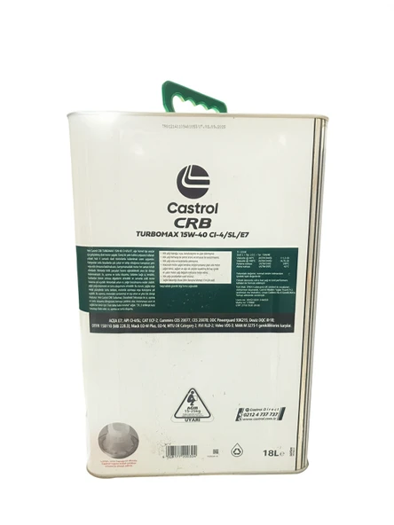 CASTROL C-CRB TURBOMAX CI-4 15W/40 18 LT MOTOR YAĞ - 2