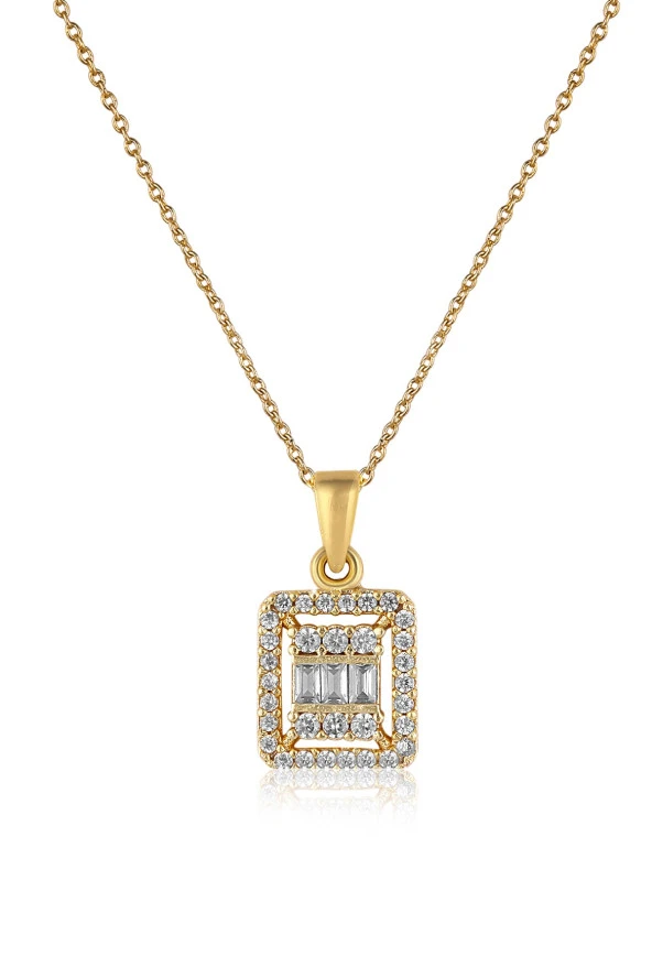 Baget Taşlı Kadın Kolye Pdmz11