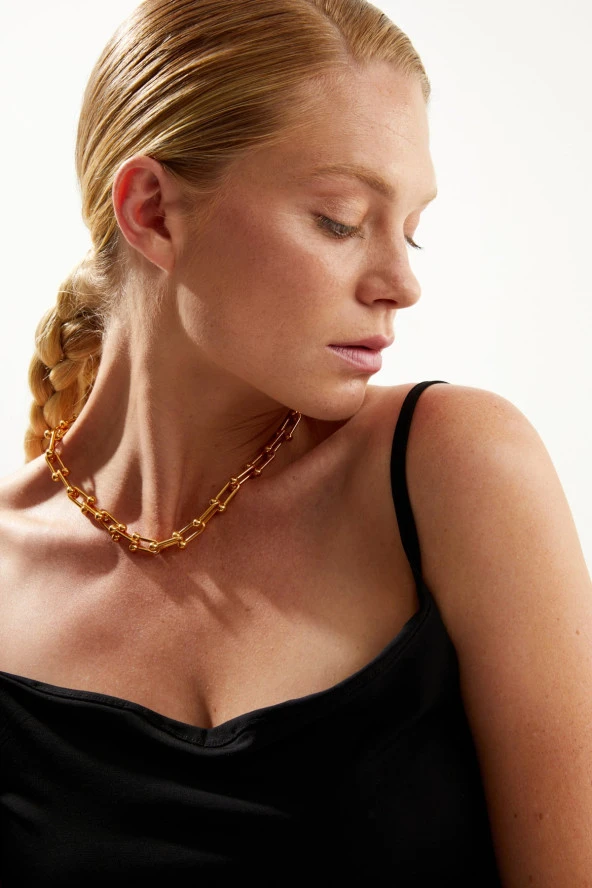 Tif Serisi Rose Gold Tif Zincir Kadın Kolye Pdmk3 - 4