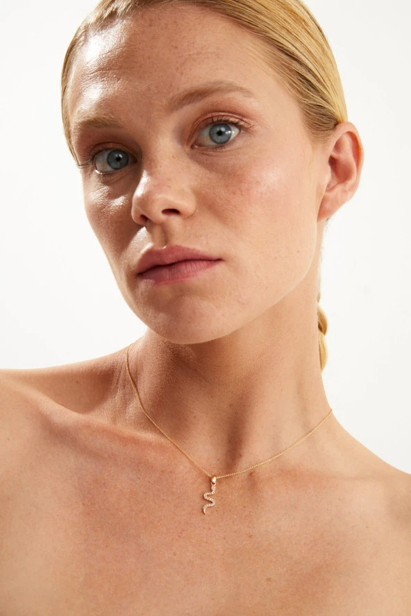 Yılan Detaylı Kadın Kolye Pdmz13 - 4