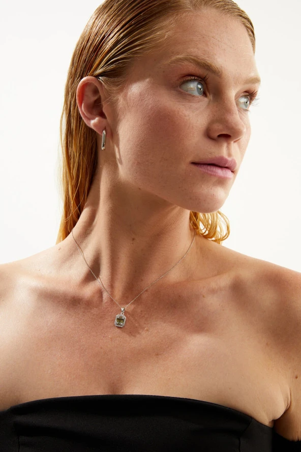 Baget Taşlı Kadın Kolye Pdmz15 - 2