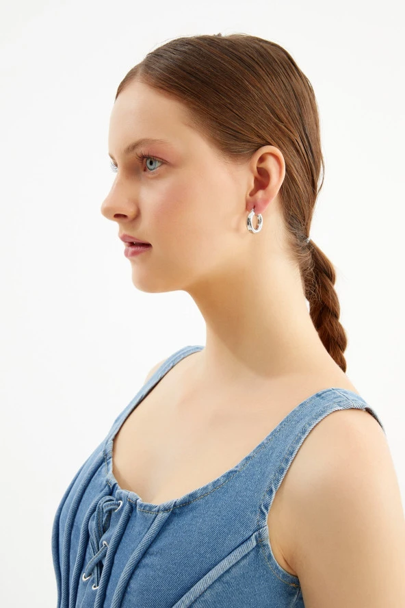 Limited Edition Halka Small Silver Küpe Pdmy29 - 2