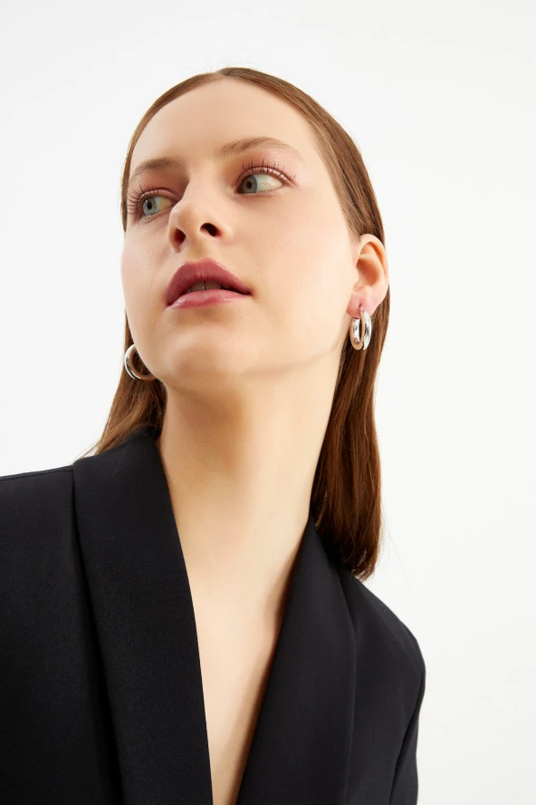 Limited Edition Halka Silver Küpe Pdmy26 - 3