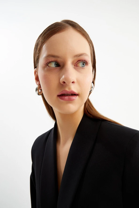 Limited Edition Yarım Halka Xl Silver Küpe Pdmy24 - 3