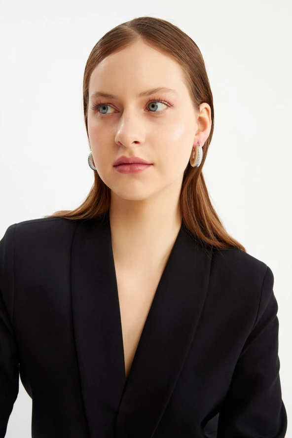 Limited Edition Altın Kaplama Burgu Halka Silver Küpe Pdmy23 - 3