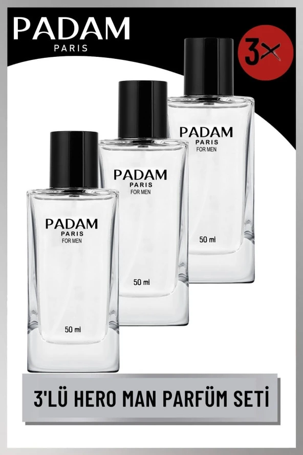 3 Lü Hero Man Parfüm Seti Erkek Pdmpmp06