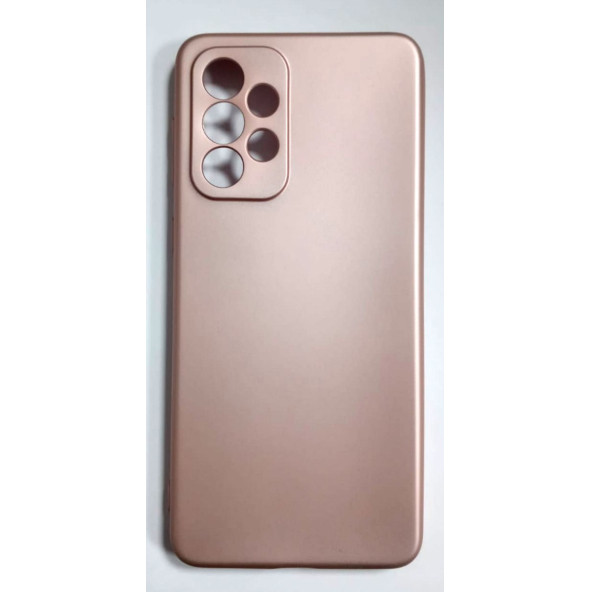 Samsung Galaxy A33 5G Uyumlu Rose Gold Kadife Dokulu Yumusak Kilif