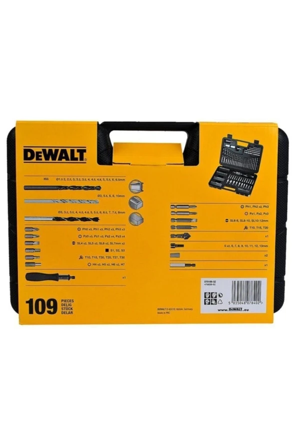 Dewalt Dt0109 109 Parça Delme Ve Vidalama Aksesuar Seti - 3