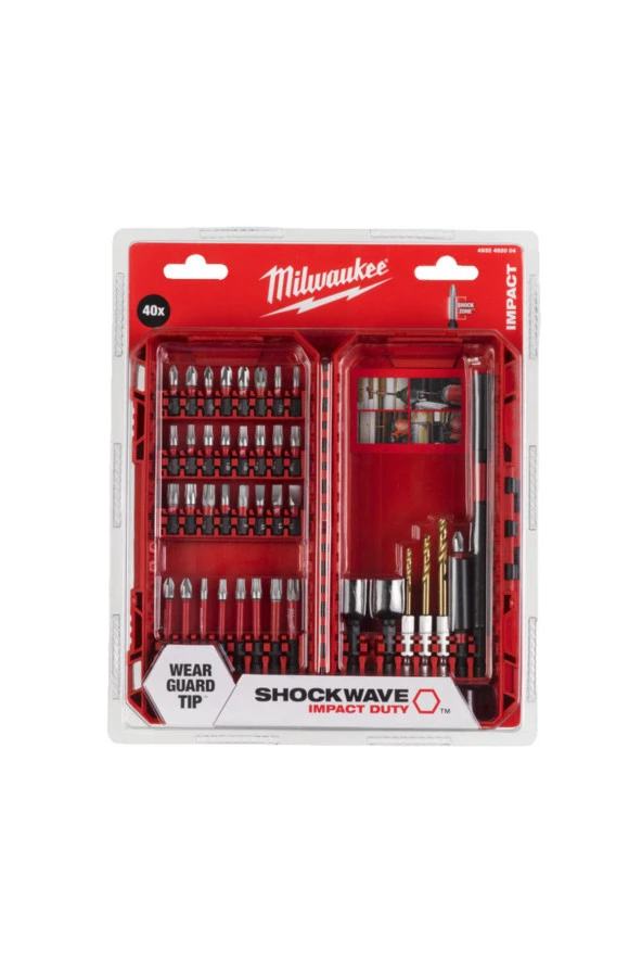 MİLWAUKEE SHOCKWAVE BİTS UÇ SETİ 40 PARÇA T4932492004