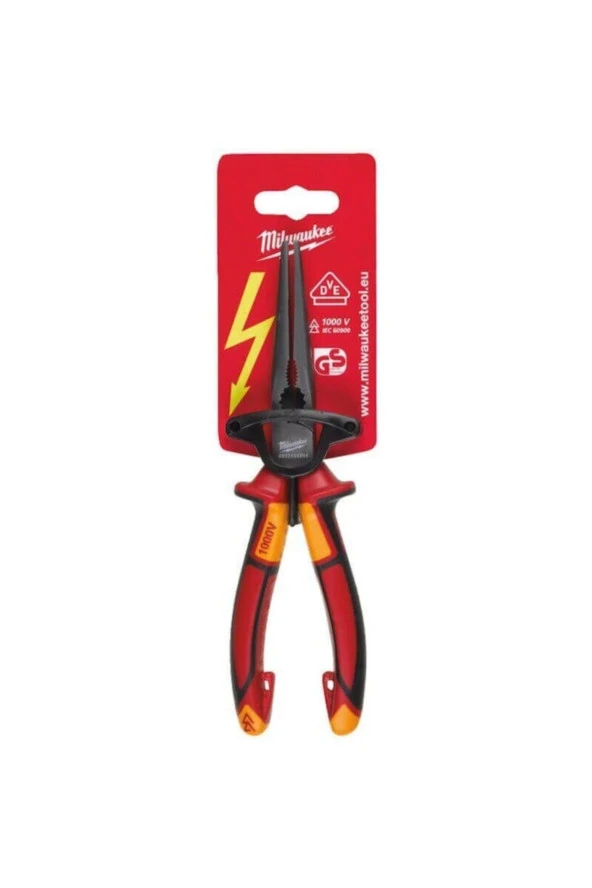 T4932464564 Milwaukee Ağır Hizmet Tipi Vde 1000V 210 MM Elektrikçi, Izoleli Kargaburun - 2