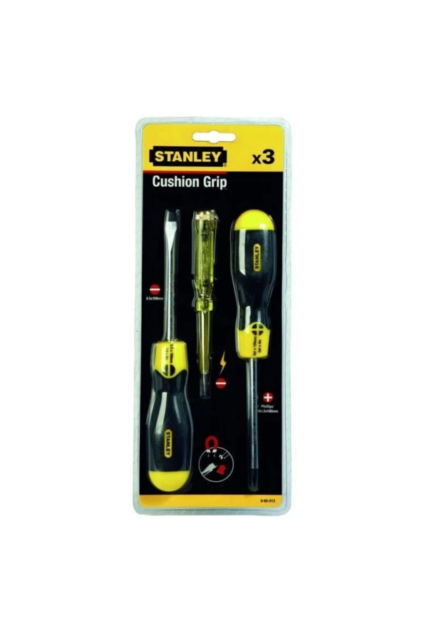 Stanley Tornavida Takımı 3 Parça - Cushiongrip 0-65-012