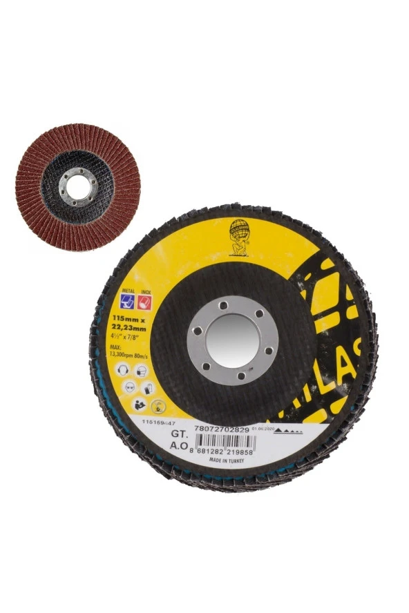 Atlas Flap Disk Zımpara 115x80 Kum Gt " 10 Adet "