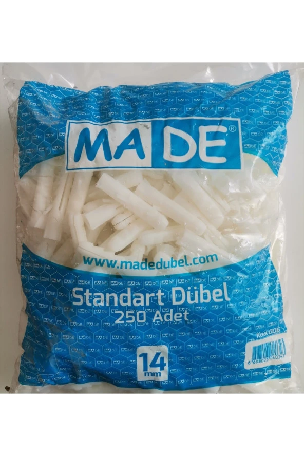 Made 14 Mm Standart Dübel Paket 250 Adet