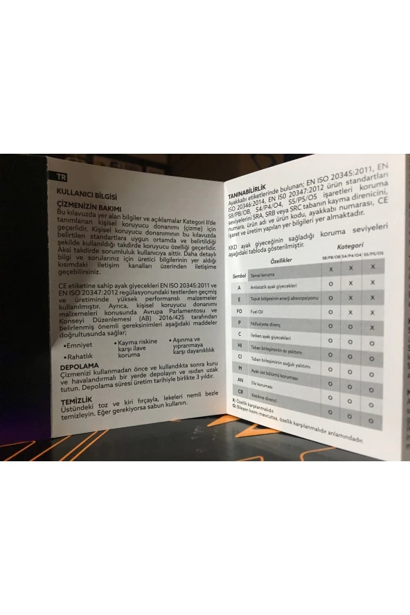 Mekap Anka Pro904 Pu Çizme Uzun Haki O4 Çelik Burunsuz no: 43 - 3
