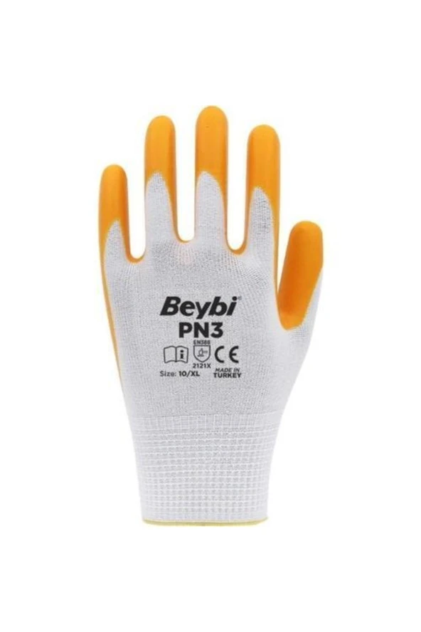 Pn3 Nitril Eldiven Sarı No: 10 ( 1 Koli 288 Adet )