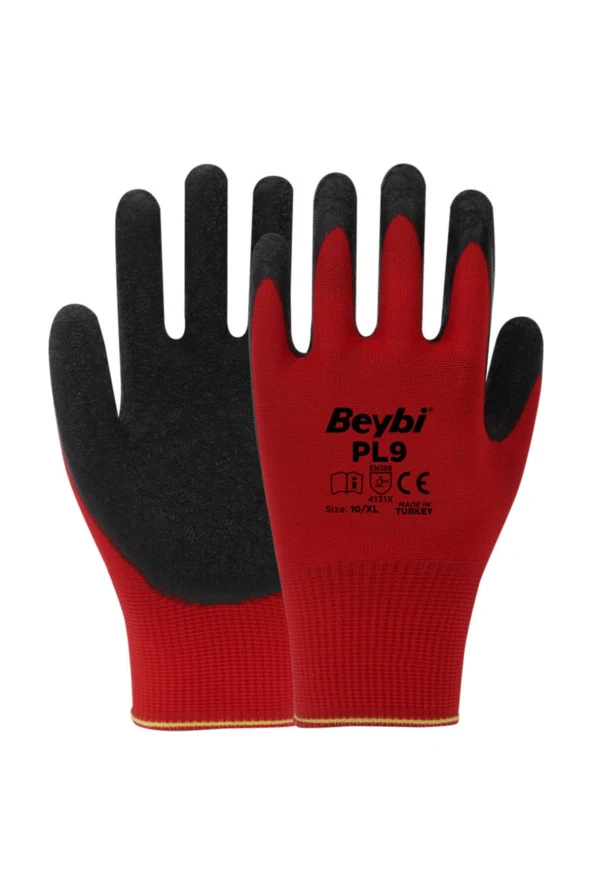 Beybi Pl9 Tırtıklı Nitril Örme Iş Eldiveni No:10 - 144 Çift