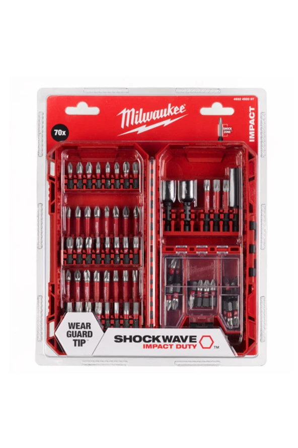 MİLWAUKEE SHOCKWAVE BİTS UÇ SETİ 70 PARÇA 4932492007