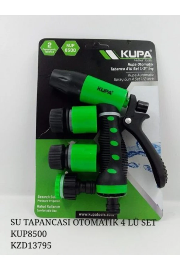 Kupa Su Tabancası 4lü Set 1/2" / Kup8500