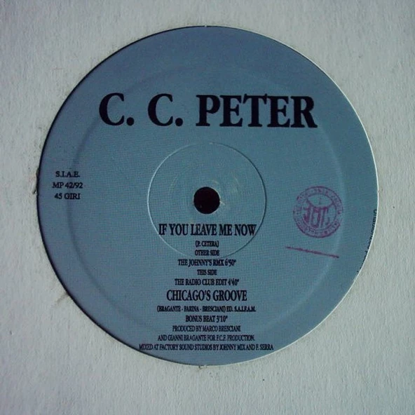 C. C. Peter* – If You Leave Me Now C.C. Peter  house electronic plak alithestereo