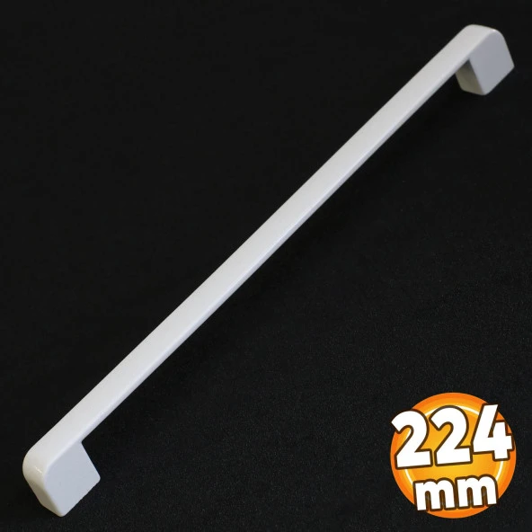 Gölcük Oval Mobilya Mutfak Dolap Çekmece Dolabı Kapak Metal Kulpu Kulbu Kulpları Beyaz 224 Mm-22.4cm