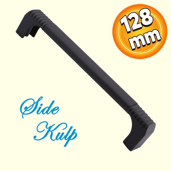 Side Mutfak Kulbu Çekmece Dolap Kulpu Metal Kulp Mobilya Dolabı Kulpları Renk (128 MM-12.8 CM) Siyah