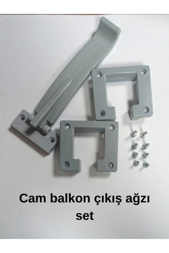 Cam Balkonlara Uygun Çıkış Ve Boynuz Plastiği - Cam Balkon Aksesuarı Kapağı (GRİ) Plastik