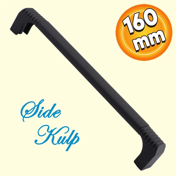 Side Çekmece Dolap Kulpu Mutfak Kulbu Metal Kulp Mobilya Dolabı Kulpları Renk (160 MM-16.0 CM) Siyah