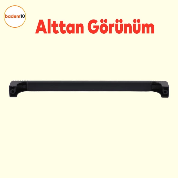 Side Mutfak Kulbu Çekmece Dolap Kulpu Metal Kulp Mobilya Dolabı Kulpları Renk 192 mm Siyah - Resim 4