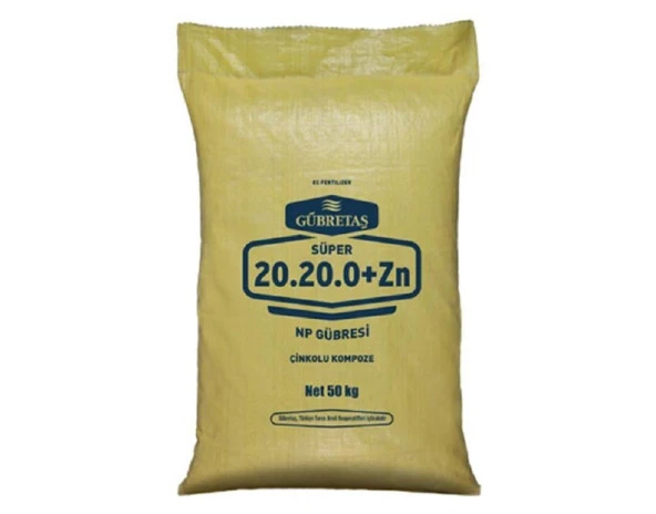 Gübretaş 20-20-0+ZN - KATI GÜBRE (50 Kg) Azot, Fosfor ve Çinko İçerir.