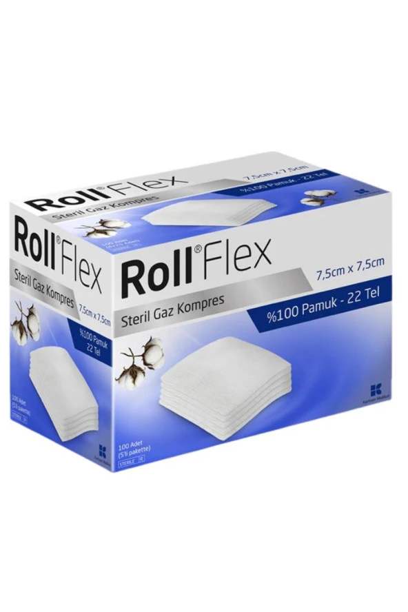 Roll Flex Gaz Kompres 7,5cm x 7,5cm 100lü