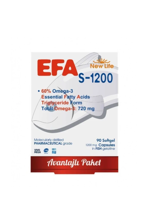 New Life EFA S 1200 mg 90 Kapsül