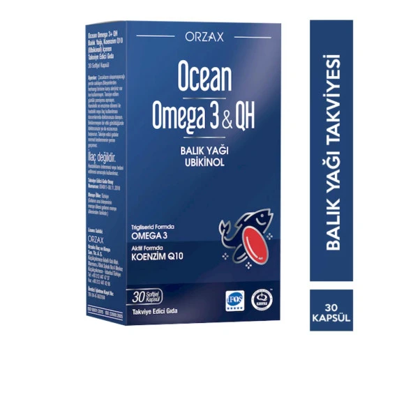 Ocean Omega 3 & QH 30 Yumuşak Kapsül ürün görseli
