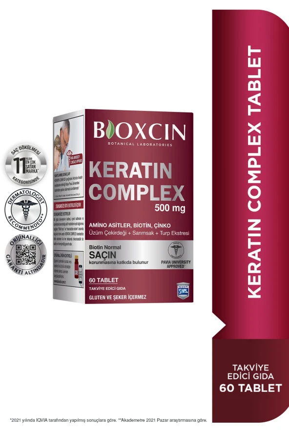 Bioxcin Keratin Complex 500 mg 60 Tablet ürün görseli