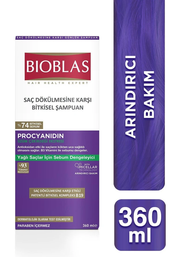 Bioblas Procyanidin Saç Dökülmesine Yağlanmaya Karşı Şampuan 360 ml