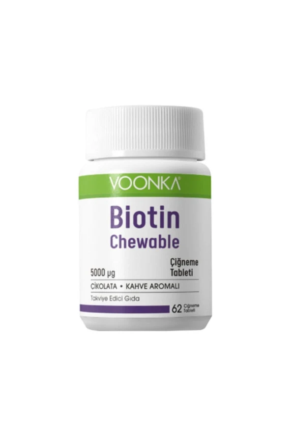 Voonka Biotin Chewable 62 Çiğneme Tableti ürün görseli
