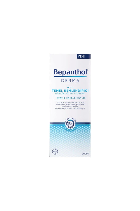 Bepanthol Derma Temel Nemlendirici Günlük Vücut Losyonu 200 ml