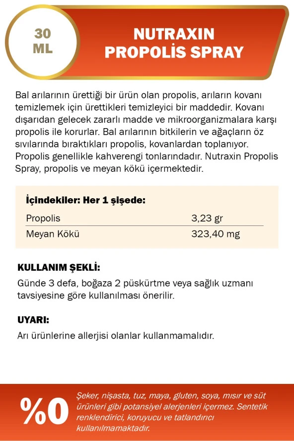 Nutraxin Propolis Boğaz Spreyi 30 ml - Resim 3