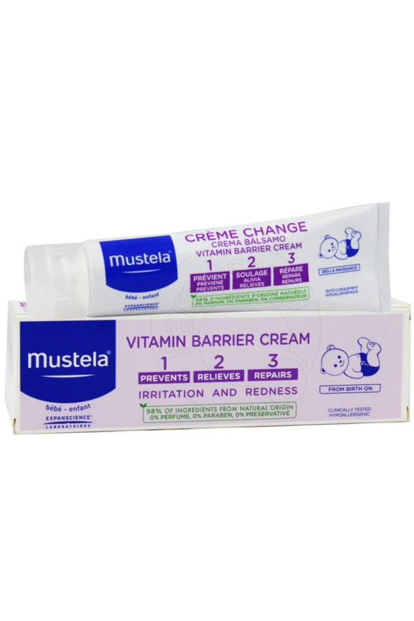 Mustela Vitamin Barrier 1.2.3 Pişik Kremi 100 ml