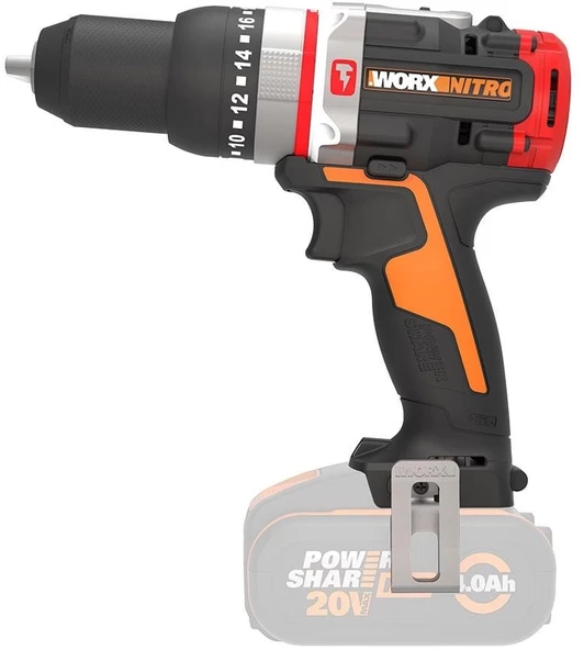 WORX WX354.9 20Volt Kömürsüz Profesyonel Darbeli Şarjlı Matkap (Akü Dahil Değildir)