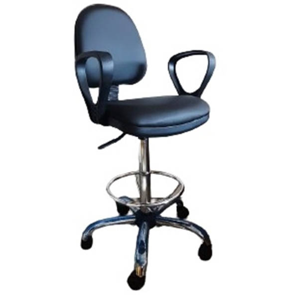 Bar Taburesi Çemberli Kolçaklı Krom Yıldız Ayaklı - 3