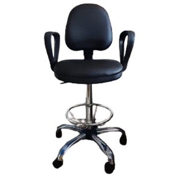 Bar Taburesi Çemberli Kolçaklı Krom Yıldız Ayaklı - 6