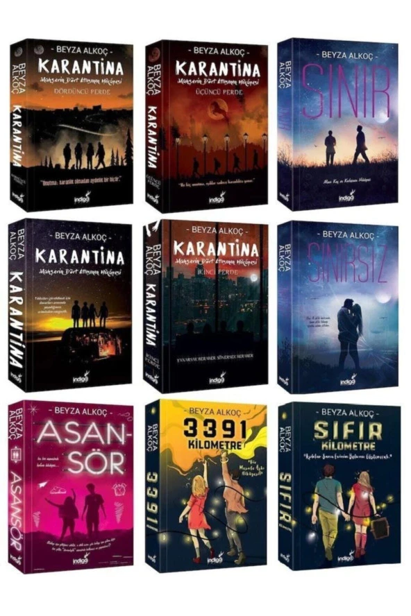 Beyza Alkoç Seti 9 Kitap Set Ciltsiz - 1